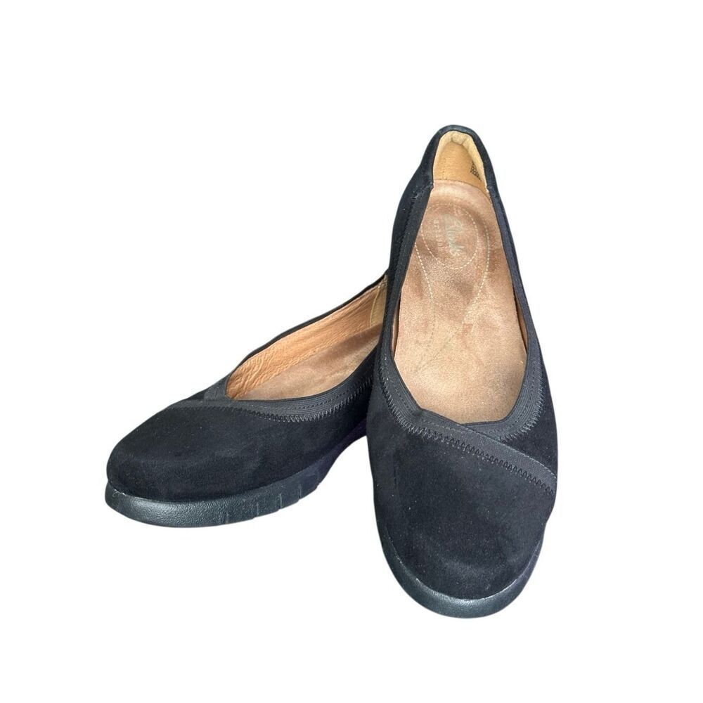 Clarks Artisan WIDE Black Daelyn Hill Slip On Loafers Size 9.5 WIDE